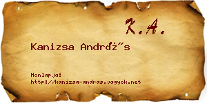 Kanizsa András névjegykártya